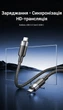 Кабель Vention USB-C - USB-C 3.2 Gen2 PD 100W 5A 4K 60Hz 10 Гбіт/с нейлонове обплетення 2 м Чорний (TRGBH) - зображення 2