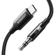 Аудиокабель Ugreen CM450 USB-C - 3.5 мм AUX 1 м Hi-Res DAC 32bit/384kHz Черный (55734) - изображение 1