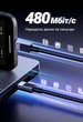 Кабель Ugreen L512 USB-C - USB-C PD 100W 5A E-Marker нейлон 1 м Серый (45063) - изображение 6