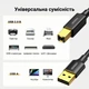 Кабель Ugreen US135 USB 2.0 Type-A - Type-B 0.5 м 480 Мбит/с Позолоченные контакты Черный (25284) - изображение 2