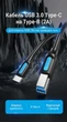 Кабель Vention USB-C - USB 3.0 Type-B 5 Гбіт/с 2 А 0.25 м Чорний (CQVBC) - зображення 2