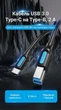 Кабель Vention USB-C - USB 3.0 Type-B 5 Гбіт/с 2 А екранований 1 м Чорний (CQVBF) - зображення 2