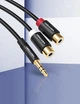 Переходник Vention 3.5 мм - 2RCA 0.3 м Алюминиевый корпус, позолоченные контакты Черный (VAB-R02-B030) - изображение 11