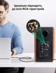 Аудіокабель Ugreen AV170 3.5 мм - 2 RCA 1 м Hi-Fi, AUX, бавовняне обплетення Чорний (80845) - зображення 5