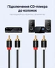 Аудиокабель Vention 2RCA - 2RCA 3 м Hi-Fi позолоченные контакты Черный (VAB-R06-B300) - изображение 6