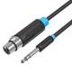 Аудиокабель Vention Jack 6.5 мм - XLR балансный 1.5 м Черный (BBEBG) - изображение 1