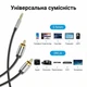 Аудиокабель Vention 3.5 мм - 2RCA 2 м Hi-Fi, позолоченные контакты, алюминиевый корпус Черный (BCFBH) - изображение 4