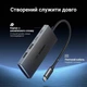 USB-хаб Ugreen CM480 USB-C > 2xUSB-C + 2xUSB-A 3.2 Gen 2 10 Гбіт/с OTG 25 см Темно-сірий (30758) - зображення 8
