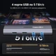 USB-хаб Ugreen CM498 9-в-1 HDMI 4K 60Гц PD 100W RJ45 1 Гбіт/с 2xUSB-A 2xUSB-C 3.0 SD/TF Темно-сірий (15375) - зображення 7