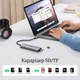 USB-хаб Ugreen CM511 6-в-1 USB-C HDMI 4K 60Hz 3xUSB 3.0 SD Micro SD 20 см Сірий (60383) - зображення 5
