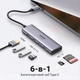 USB-хаб Ugreen CM511 6-в-1 USB-C HDMI 4K 60Hz 3xUSB 3.0 SD Micro SD 20 см Сірий (60383) - зображення 8