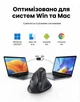 Мышь беспроводная вертикальная Ugreen MU008 Bluetooth 5.0 / 2.4 ГГц 4000 DPI бесшумная Черная (25444) - изображение 4