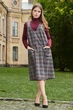 Жіночий сірий сарафан в клітинку з кишенями LadyLike 44 Сірий (ll2208364484384) - изображение 1