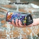 Портативная Bluetooth-колонка Mifa A10+ с объемным стереозвуком 360°, мощностью 20W, водонепроницаемостью IPX7, 24 часа воспроизведения (Black Graffiti) - изображение 4