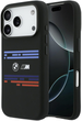 Etui BMW M Silicon Horizontal Line MagSafe do Apple iPhone 17 Pro Black (BMHMP17L25SHOTSK) - obraz 1