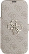 Etui z klapką Guess Book 4G Metal Logo do Apple iPhone 17 Pro Max Sand (GUBKP17X4GMGPI) - obraz 1
