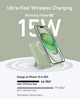 Портативный аккумулятор с беспроводной зарядкой Anker MagGo Power Bank 10000mAh 15W Qi2 Green (A1654061) - изображение 3