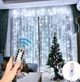 Гирлянда светодиодная USB с пультом Холодный белый Капля росы 300 LED 3 х 3 метр - изображение 1