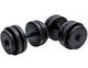 Гантели Infinito Sport Edition 2×25 кг композитные наборные (набор 50 кг, стальной гриф 45 см, прорезиненные диски) - изображение 3