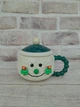 Чашка новогодняя Snowman фарфоровая с крышкой и ложкой 380 мл R32285 - изображение 1