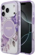 Etui Guess IML Flower & Tonal Circle MagSafe do Apple iPhone 17 Pro Purple (3666339525217) - obraz 1