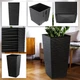 Квіткові горщики зі вставкою Kadax Tuluza K8062 25 см + 30 см + 35 см Чорні - зображення 6
