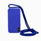Силіконовий чохол на шнурку Crossbody для iPhone X/Xs (03) Shiny blue синій - зображення 1
