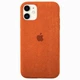 Чехол Alcantara Алькантара для iPhone 11 (07) Orange оранжевый - изображение 1
