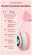 Детские беспроводные наушники с кошачьими ушками Cat ear M23 Bluetooth наушники с RGB подсветкой Pink Розовые - изображение 5
