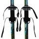 Лыжи беговые подростковые в комплекте с палками Zelart 0881-150B Grey-Blue-Neon Green - изображение 2