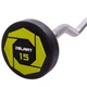 Штанга 15кг с фиксированным весом изогнутая полиуретановая Zelart Urethane Barbell 2690-15 длина 104см - изображение 4