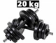 Гантели Infinito Sport Edition 2×10 кг композитные наборные (набор 20 кг, стальной гриф 45 см, прорезиненные диски) - изображение 1
