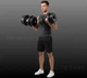 Гантели Infinito Sport Edition 2×20 кг композитные наборные (набор 40 кг, стальной гриф 45 см, прорезиненные диски) - изображение 5