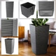 Donice na kwiaty z wkładem Kadax Tuluza K8063 25 cm + 30 cm + 35 cm Grafit - obraz 5