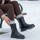 Женские ботинки зимние MYZ 0033 КОЖА BLACK из натуральной черной кожи на платформе. Размер 38 - изображение 2