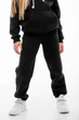 Детский спортивный утепленный костюм Kindamor Warm Autumn Black для девочки, флис 134 см черный - изображение 9