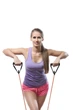 Трубчастий еспандер для фітнесу з ручками U-POWEX Latex resistance tube 30LB Red (13.5кг.) - изображение 4