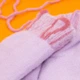 Детские варежки на 6 - 7 - 8 лет зимние на веревочке с ушками (арт. 21-7-12а) сиреневый - изображение 2
