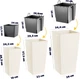 Donice na kwiaty z wkładem Kadax Tuluza K8064 25 cm + 30 cm + 35 cm Kremowe - obraz 2