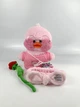 Плюшевая игрушка утка Lalafanfan с аксессуарами роза - изображение 2