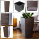 Donice na kwiaty z wkładem Kadax Tuluza K8065 25 cm + 30 cm + 35 cm Mokka - obraz 6