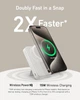 Портативний акумулятор з бездротовою зарядкою Anker MagGo Power Bank 10000mAh 15W Qi2 White (A1654021) - зображення 2
