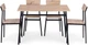 Zestaw mebli ModernHome by Multistore stół do jadalni 110 x 70 cm, 4 krzesła (MALMO-O) - obraz 3