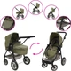 Wózek dla lalek 509 CREW 2w1 Khaki 1495126 (4894897002140) - obraz 3