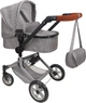 Wózek dla lalek 509 CREW 2w1 z torbą Szary 1495130 (4894897004540) - obraz 1
