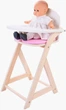 Стільчик для годування ляльок Engelhart дерев'яний рожево-білий 1750223 (8716096018769) - зображення 2