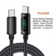 Кабель Essager Power Display Type-C–Type-C 100W 2м с экраном мощности - изображение 2