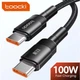 Кабель Toocki Type-C 100W 3м з дисплеєм потужності Black - зображення 3