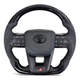 Анатомический руль для Toyota Land Cruiser 100, Prado 120. GR. Рояльный лак. Подушка из кожи - черный логотип. В сборе. - изображение 1