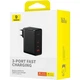 Сетевое зарядное устройство Baseus GaN5 Pro 160W 2Type-C + USB 5A с функцией быстрой зарядки QC4.0+PD3.1 + Кабель Type-C to Type-C 240W 48V/5A 1м (P10110825113-00) Black - изображение 9